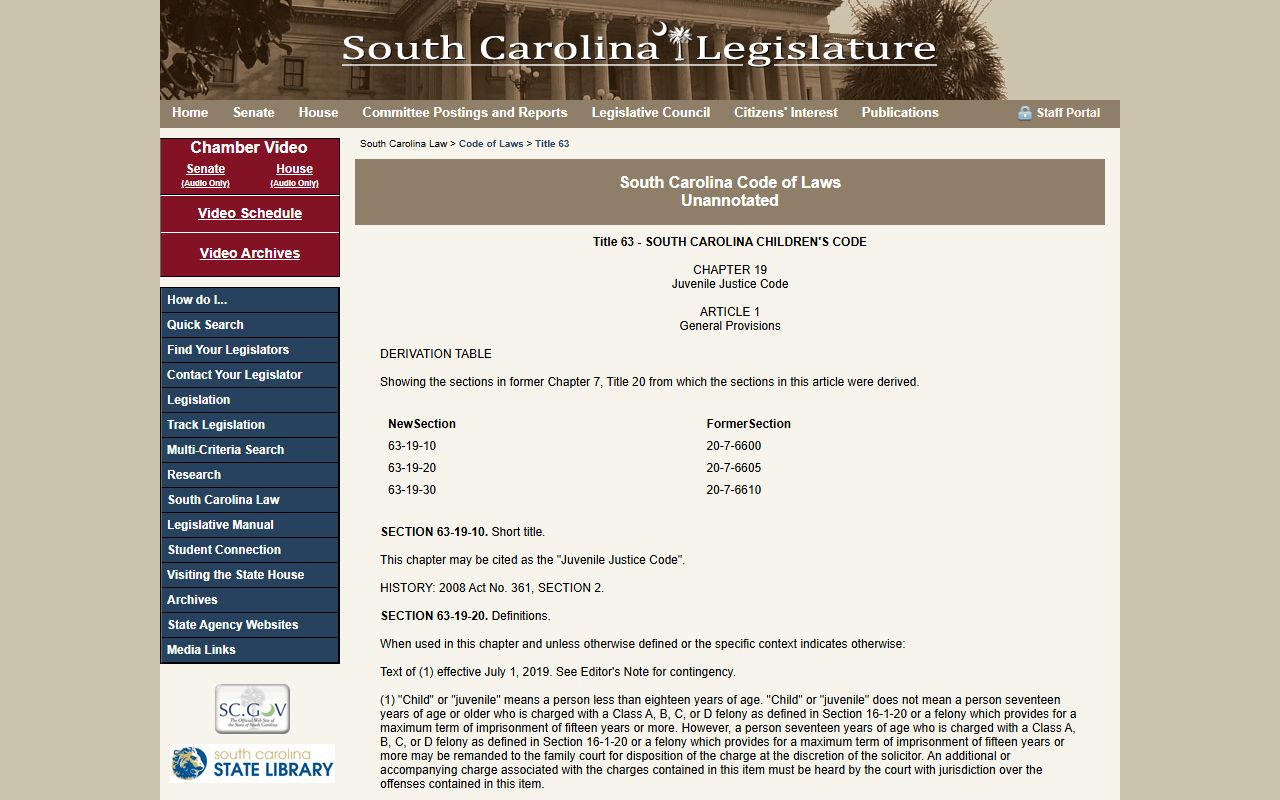 Charleston County divorce records juvenile confidentiality statute